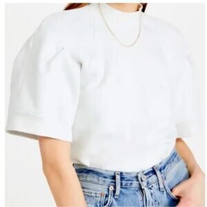 AGOLDE The Round Shoulder Half Sleeve Box Sweatshirt For Anthropologie Size: XL